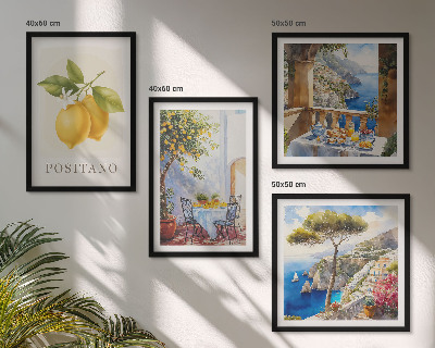 Galleria a parete Vedute dell'architettura dei limoni di Positano