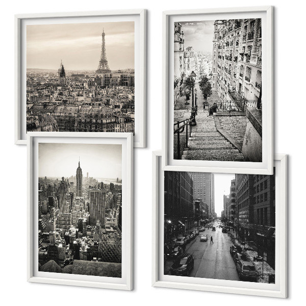 Galleria a parete Vedute Parigi New York scale