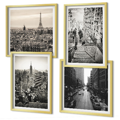Galleria a parete Vedute Parigi New York scale