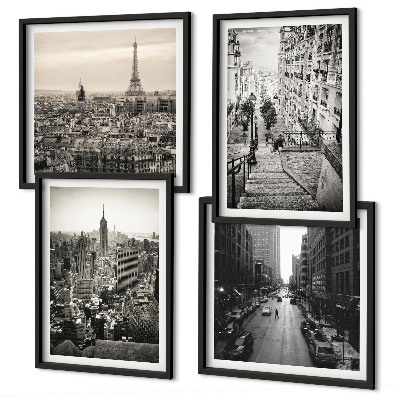 Galleria a parete Vedute Parigi New York scale