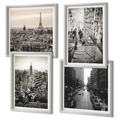 Galleria a parete Vedute Parigi New York scale