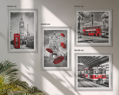 Galleria a parete Londra con accenti rossi