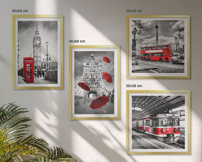 Galleria a parete Londra con accenti rossi