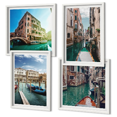 Polittico con cornice architettura dei canali di Venezia