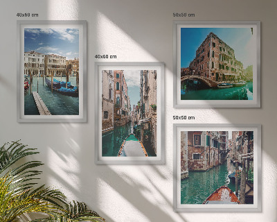 Polittico con cornice architettura dei canali di Venezia