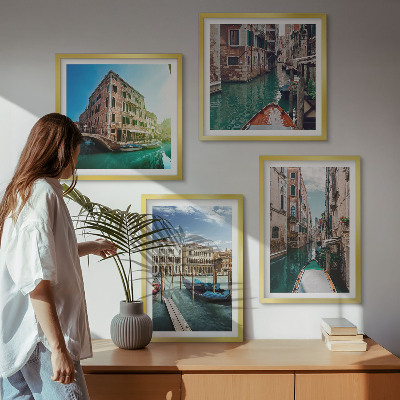 Polittico con cornice architettura dei canali di Venezia