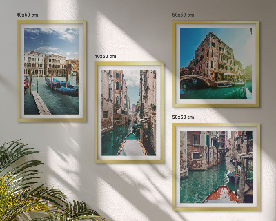Polittico con cornice architettura dei canali di Venezia
