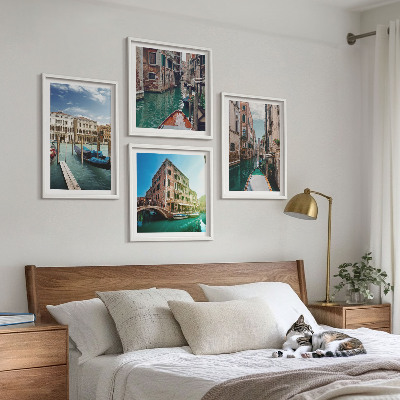 Polittico con cornice architettura dei canali di Venezia