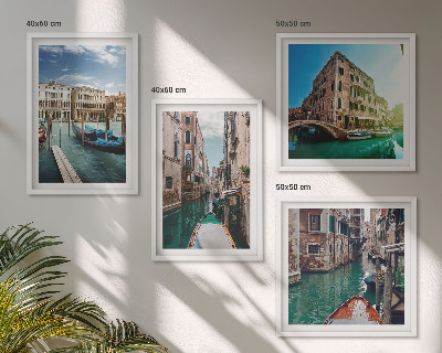 Polittico con cornice architettura dei canali di Venezia