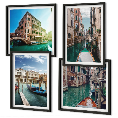 Polittico con cornice architettura dei canali di Venezia