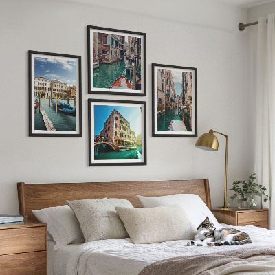 Polittico con cornice architettura dei canali di Venezia