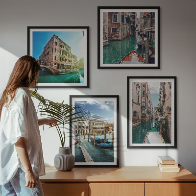 Polittico con cornice architettura dei canali di Venezia