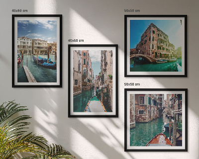 Polittico con cornice architettura dei canali di Venezia