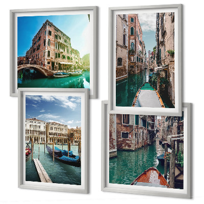 Polittico con cornice architettura dei canali di Venezia