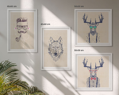Galleria a parete Ritratti di animali eleganti