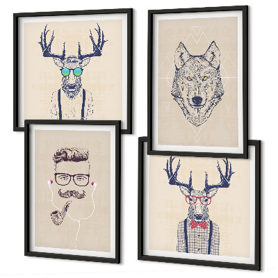 Galleria a parete Ritratti di animali eleganti