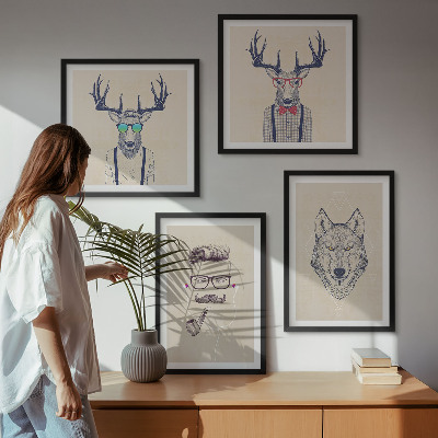 Galleria a parete Ritratti di animali eleganti