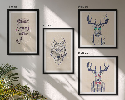 Galleria a parete Ritratti di animali eleganti