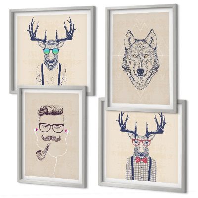 Galleria a parete Ritratti di animali eleganti