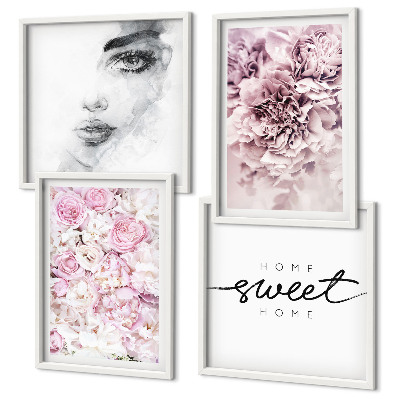 Galleria a parete Ritratto di donna con peonie per la casa