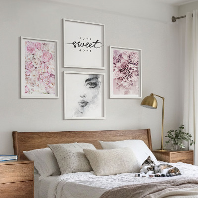Galleria a parete Ritratto di donna con peonie per la casa