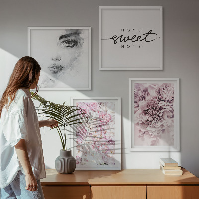 Galleria a parete Ritratto di donna con peonie per la casa