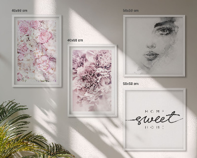 Galleria a parete Ritratto di donna con peonie per la casa