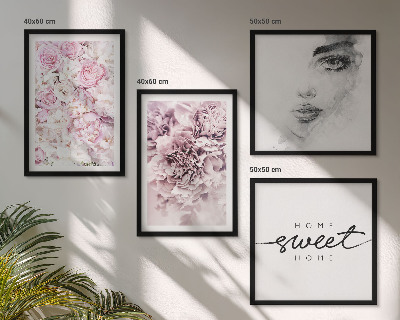 Galleria a parete Ritratto di donna con peonie per la casa