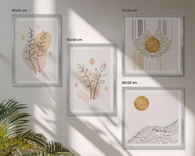 Galleria a parete Disegni minimalisti di piante