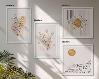 Galleria a parete Disegni minimalisti di piante