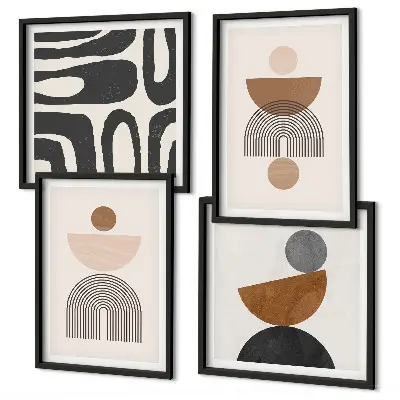 Galleria a parete con design bohémien astratto