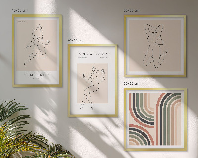 Composizione di 4 quadri Sagome femminili nei poster