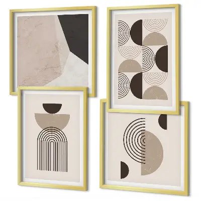Galleria a parete con motivi geometrici astratti