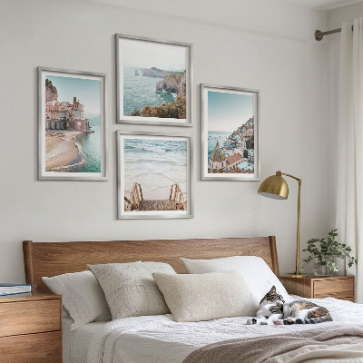 Galleria a parete Panorami estivi di spiagge dai colori pastello