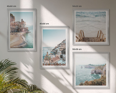 Galleria a parete Panorami estivi di spiagge dai colori pastello