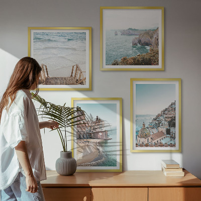 Galleria a parete Panorami estivi di spiagge dai colori pastello