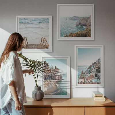 Galleria a parete Panorami estivi di spiagge dai colori pastello