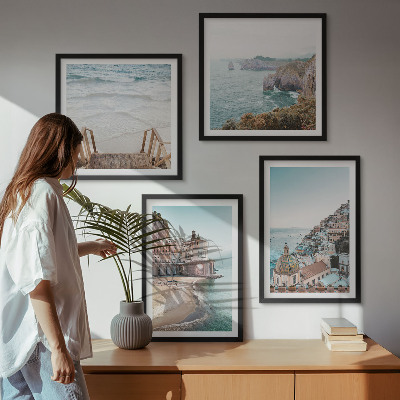Galleria a parete Panorami estivi di spiagge dai colori pastello