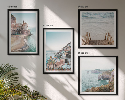 Galleria a parete Panorami estivi di spiagge dai colori pastello