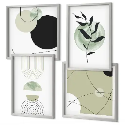 Galleria a parete con motivi vegetali astratti