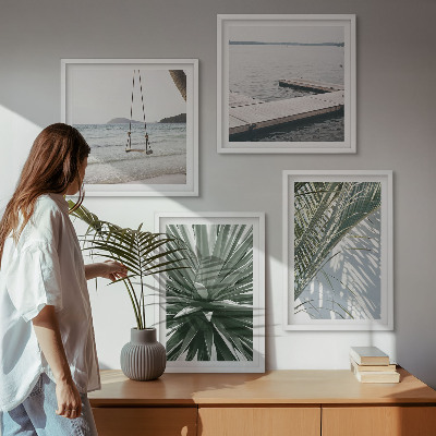 Galleria a parete Ponte sospeso tra foglie di palma