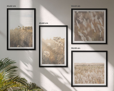 Polittico con cornice Paesaggio erba fiori calore