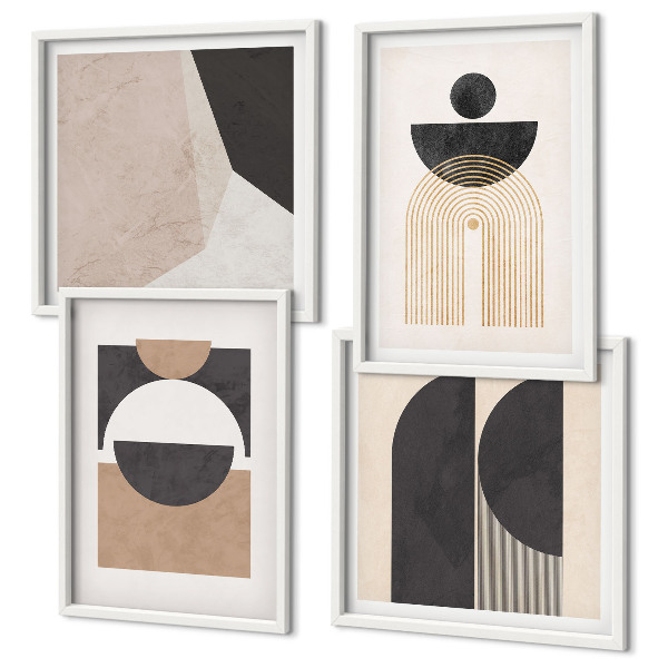 Galleria a parete Forme astratte beige marrone