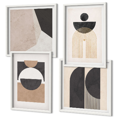 Galleria a parete Forme astratte beige marrone
