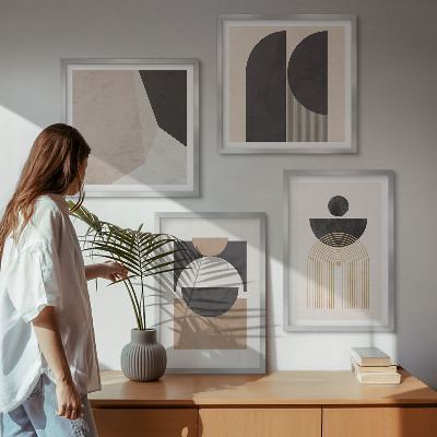 Galleria a parete Forme astratte beige marrone