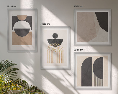 Galleria a parete Forme astratte beige marrone