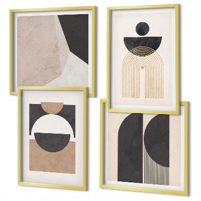 Galleria a parete Forme astratte beige marrone