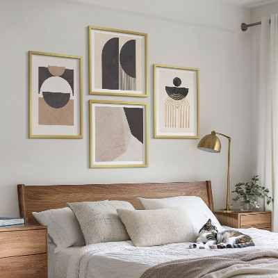 Galleria a parete Forme astratte beige marrone