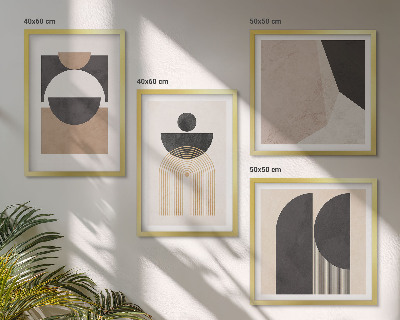 Galleria a parete Forme astratte beige marrone