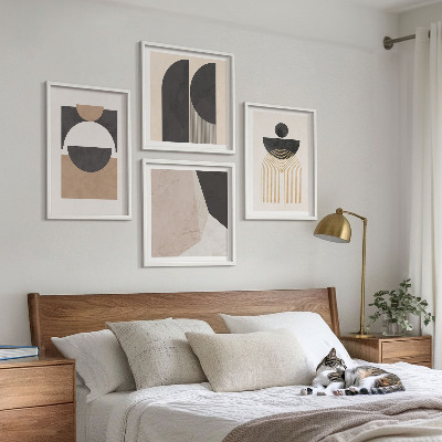 Galleria a parete Forme astratte beige marrone